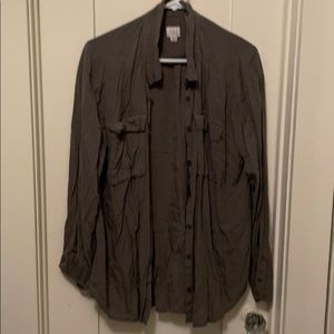 Blouse army grey color